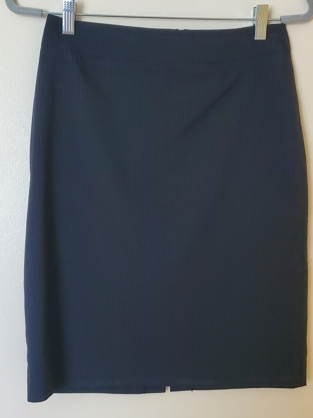 Classic Navy Pin Stripe Pencil Skirt - Women's Workwear